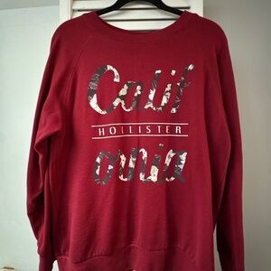 VINTAGE HOLLISTER CREWNECK SWEATSHIRT RED